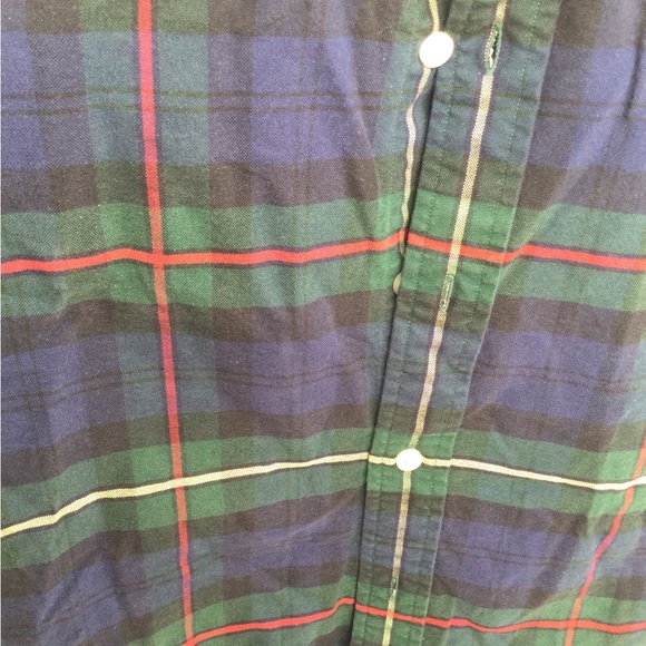 Ralph Lauren Classic Fit Button Down- Blue, Red, Yellow, Green Plaid - Picture 2 of 6